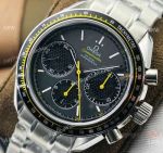 TW Factory Replica Omega Speedmaster 7750 Watch Black and Yellow
